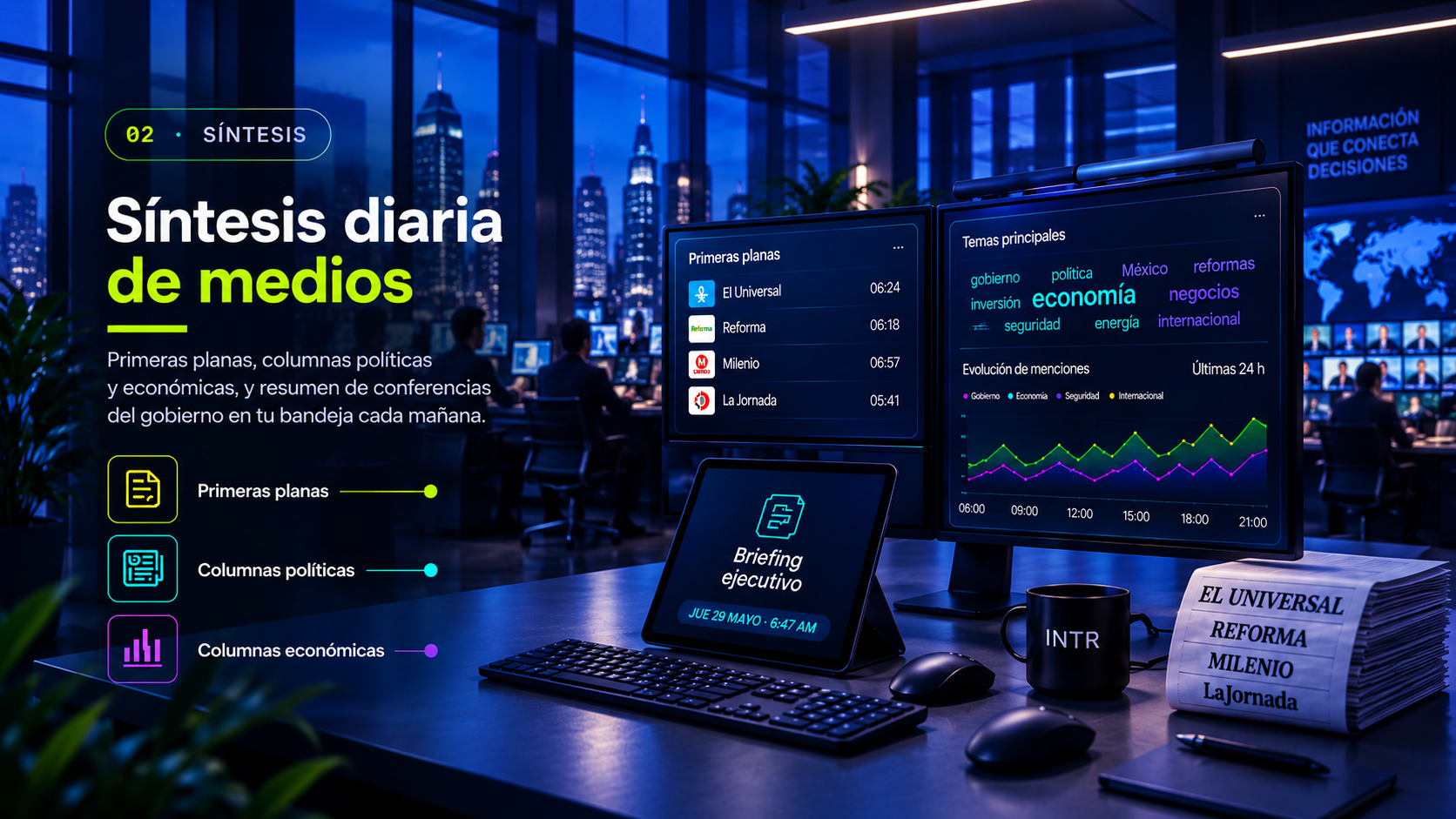 Síntesis diaria de medios