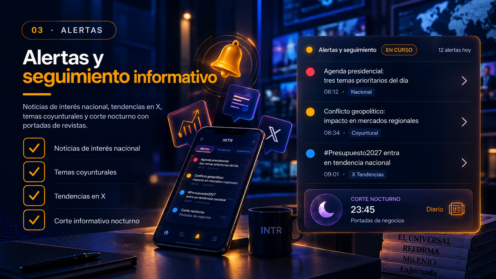 Alertas y seguimiento informativo